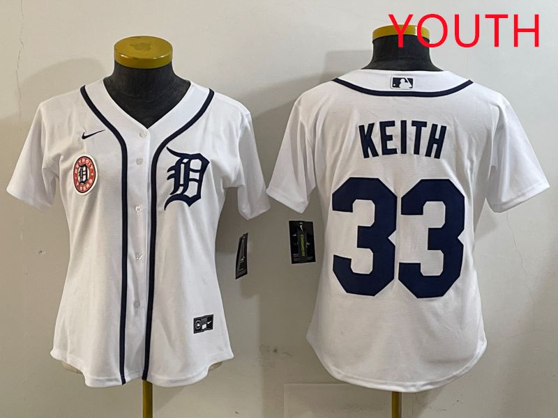 Youth Detroit Tigers #33 Keith White Game 2025 Nike MLB Jersey style 3